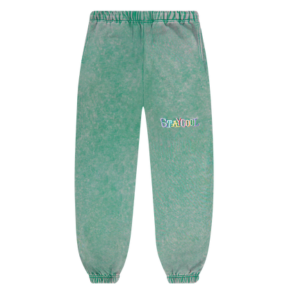 Tribal Acid Wash Sweatpants (Kelly)