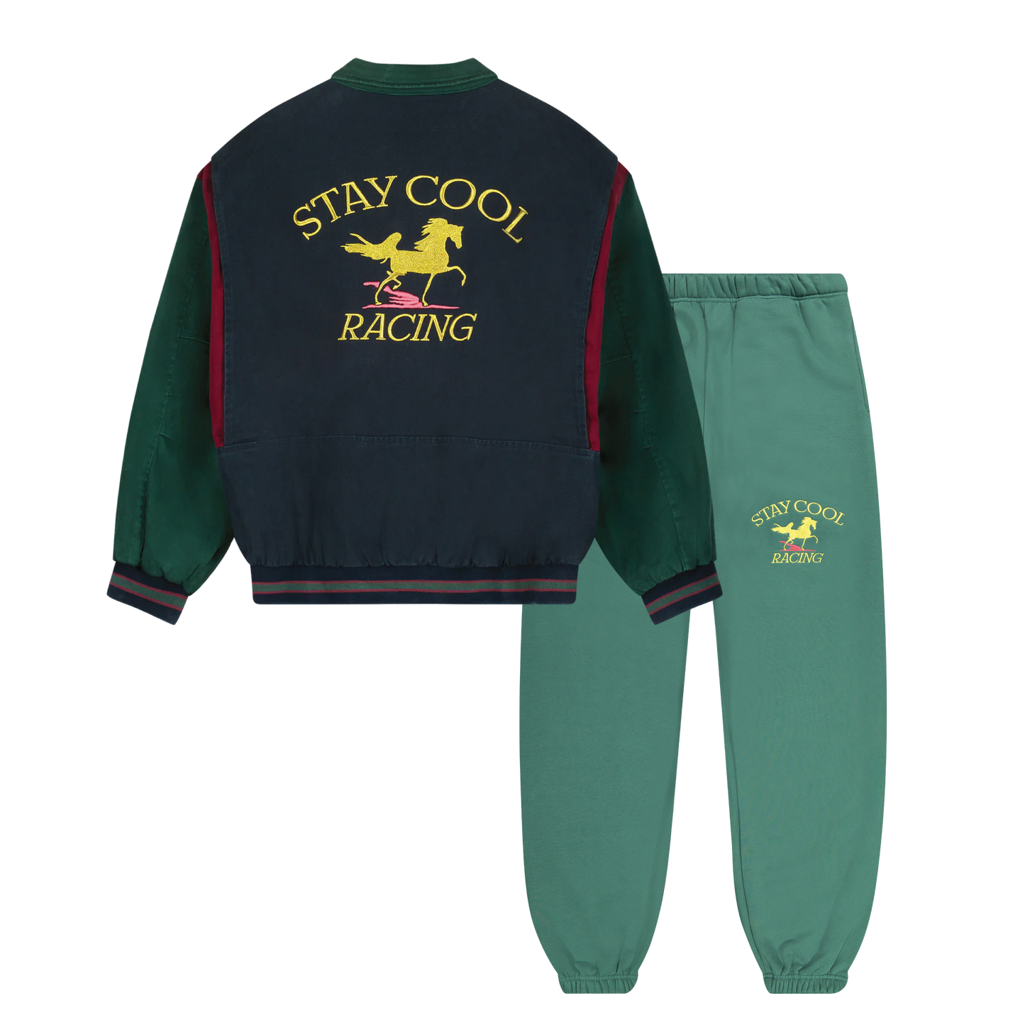 Racing Bomber Jacket/Sweatpants Bundle