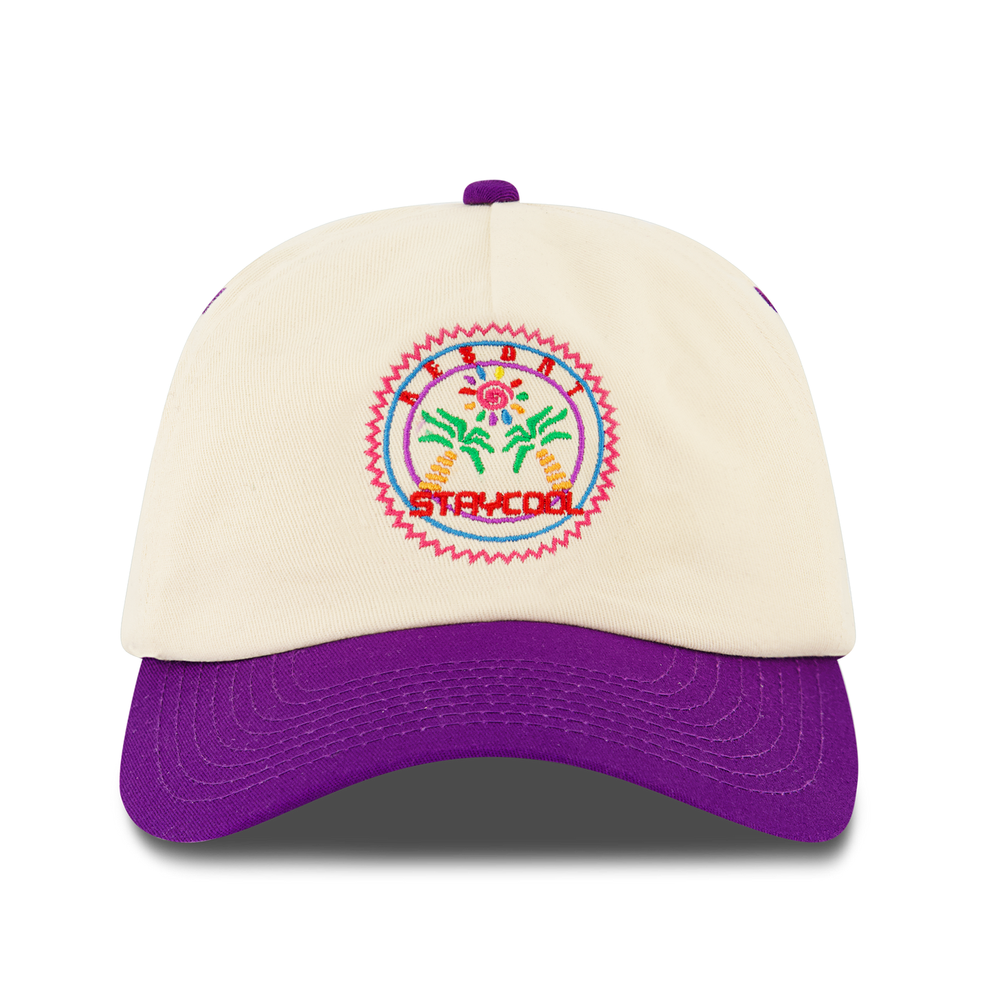 Resort Cap (Cream/Purple)